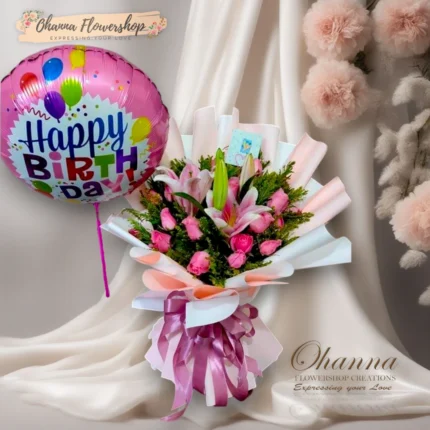 Blushing Tulips & Birthday Blooms