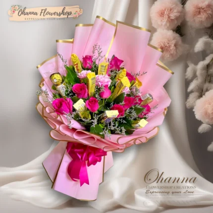 Sweet Pink Blooms & Choco Delight