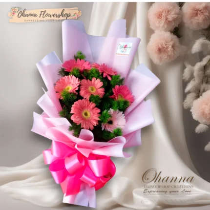 Blushing Gerbera Delight