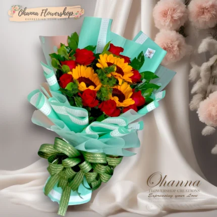 Sunflower & Rose Harmony