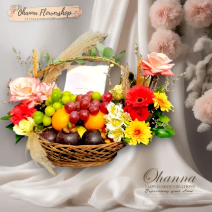 Tropical Fruit & Floral Basket